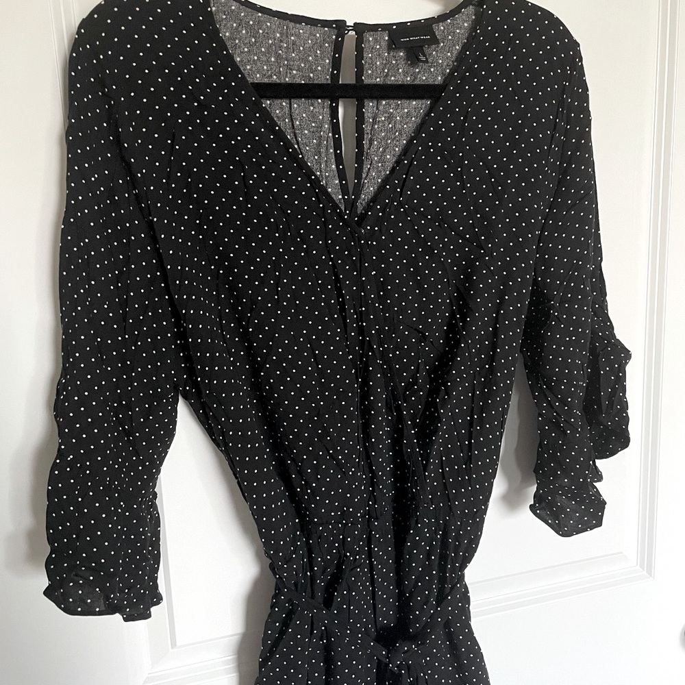 Who What Wear Polka Dot Romper (Size L)